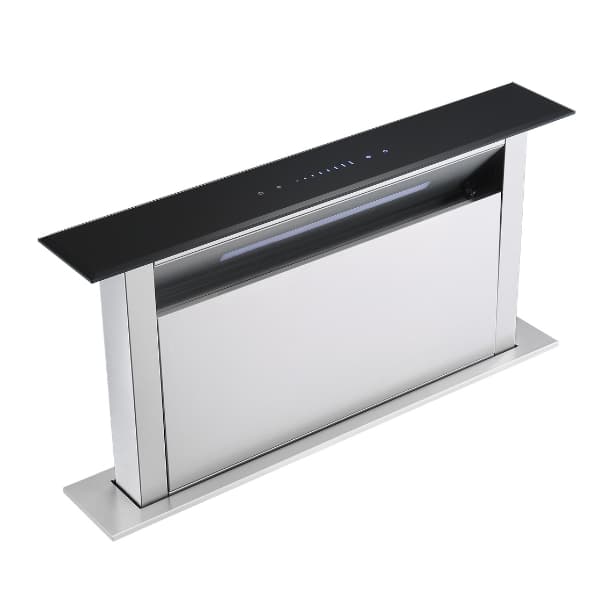 600mm Black Glass Downdraft