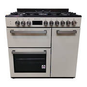 900mm Country Style Freestanding Gas Stove, 1 & 1/2 Ovens + Grill, Beige (DISCONTINUED)