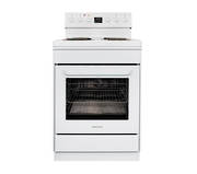 600mm Freestanding Stove, Radiant Coil Cooktop, 4 Function Electric Oven, White