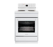 600mm Freestanding Stove, Radiant Coil Cooktop, 8 Function Electric Oven, White