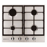 600mm Hob, 4 Burner, Gas, Stainless Steel