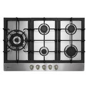 770mm Gas Hob, 4 Burner + WOK, Stainless Steel