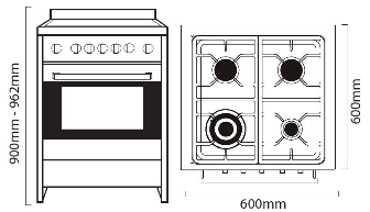 AR 600-GAS GAS dimensions