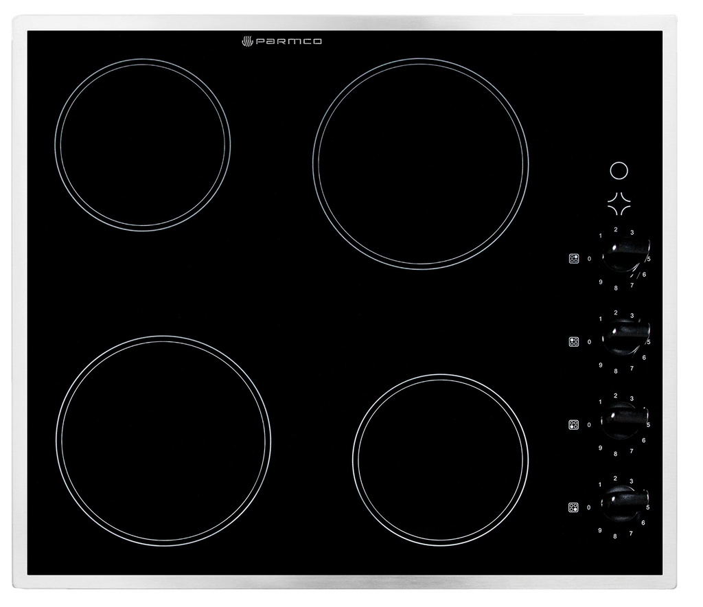 COOKTOP 600MM STAINLESS TRIM CERAMIC