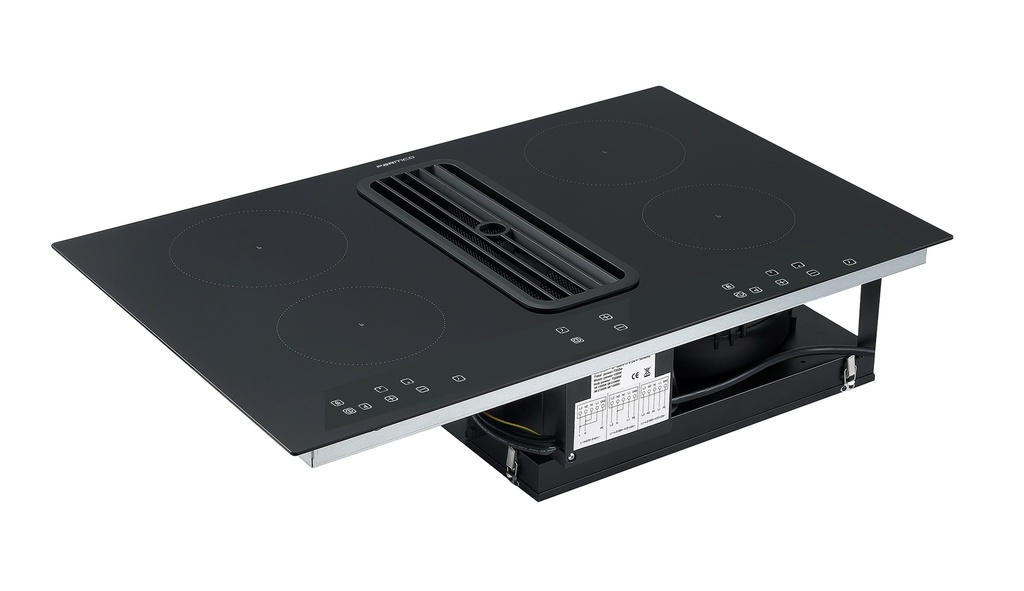 DOWNDRAFT COOKTOP 800MM BLACK INDUCTION