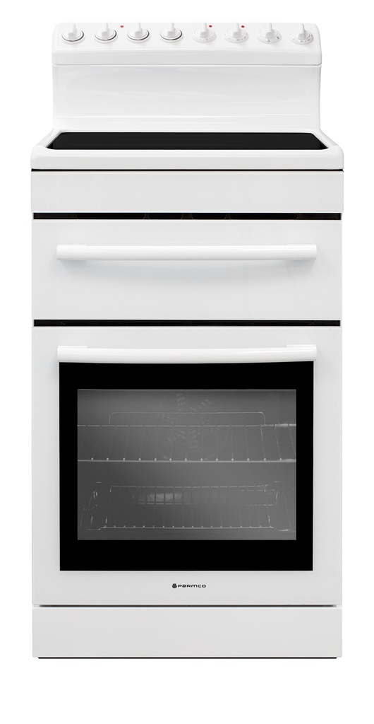 FREESTANDING STOVE 54CM WHITE CERAMIC