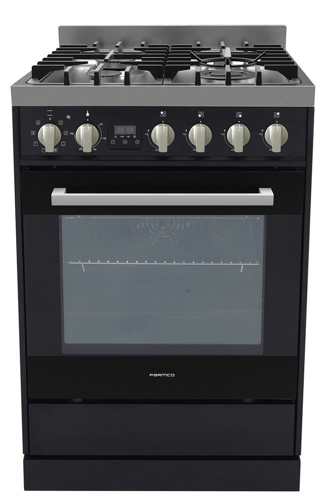 FREESTANDING STOVE 600MM BLACK GAS