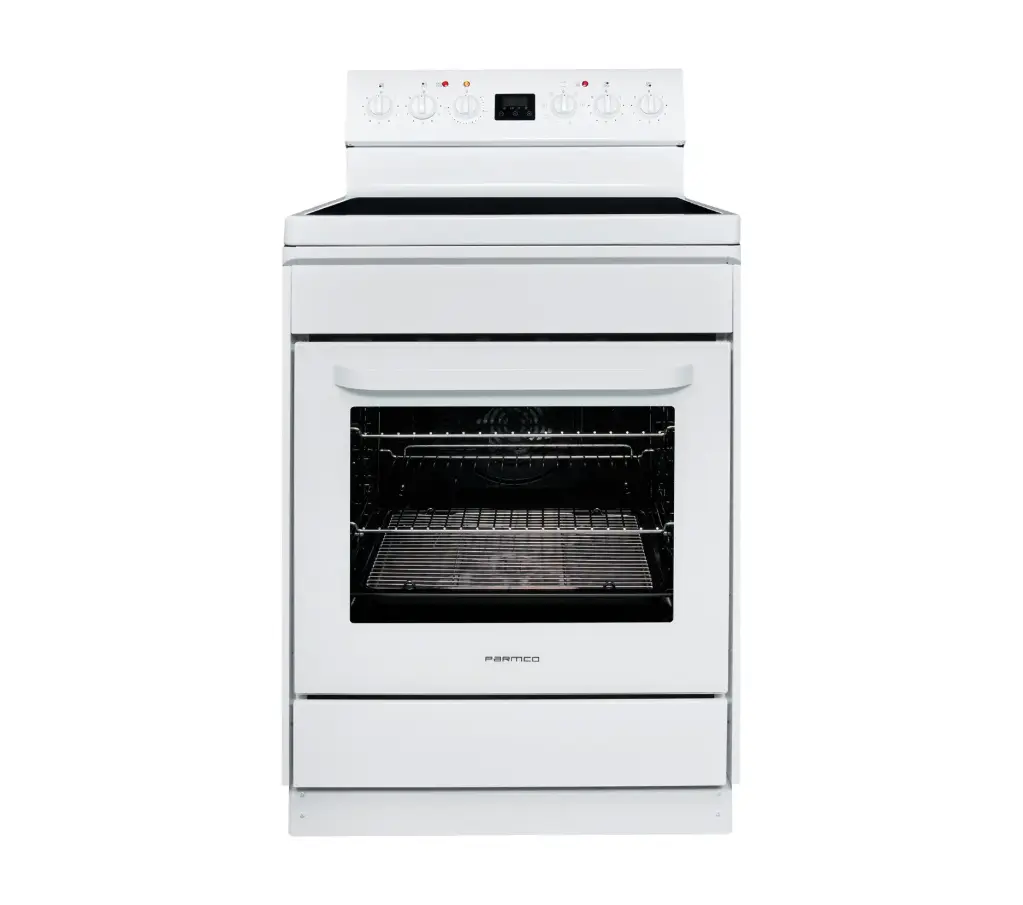 FREESTANDING STOVE 60CM WHITE CERAMIC 8FUNCTION