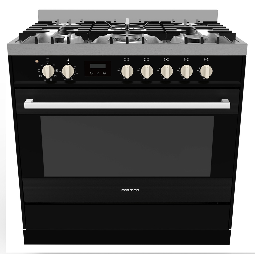 FREESTANDING STOVE 900MM BLACK GAS