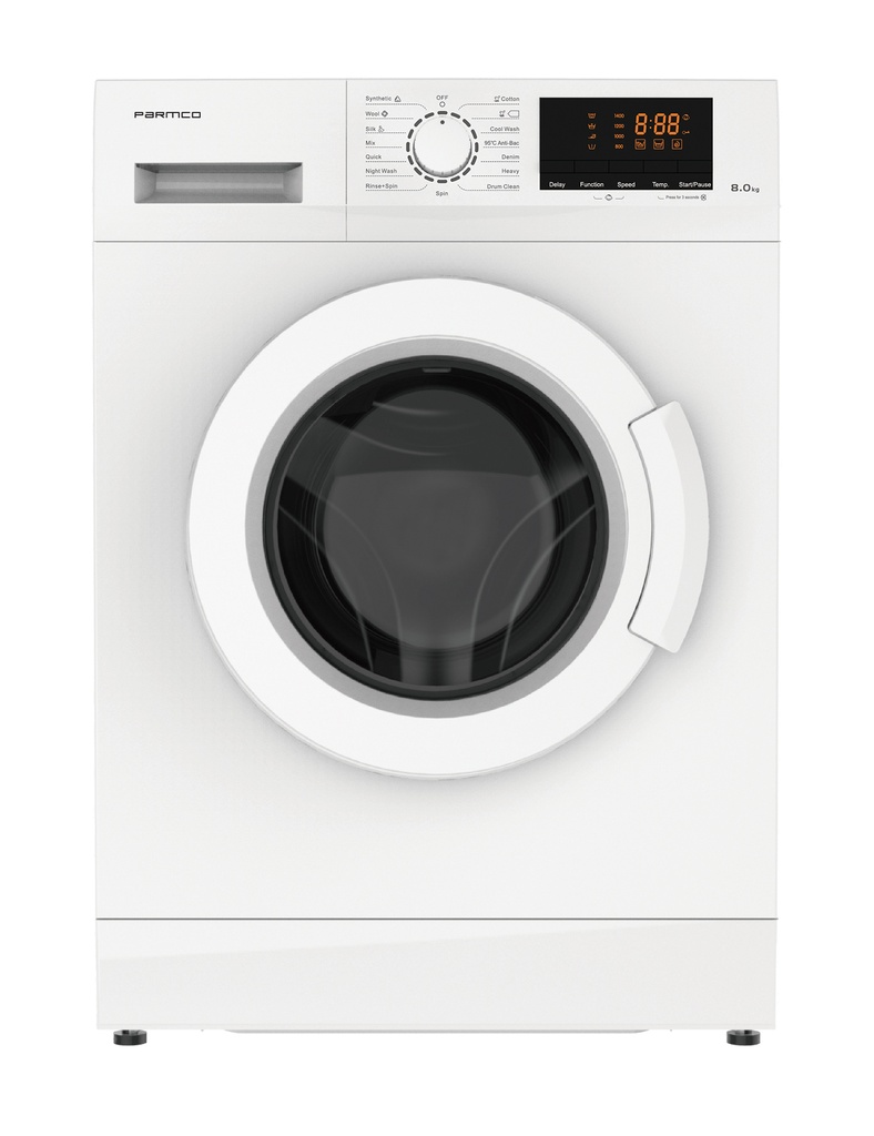 WASHING MACHINE 8KG WHITE FRONTLOAD