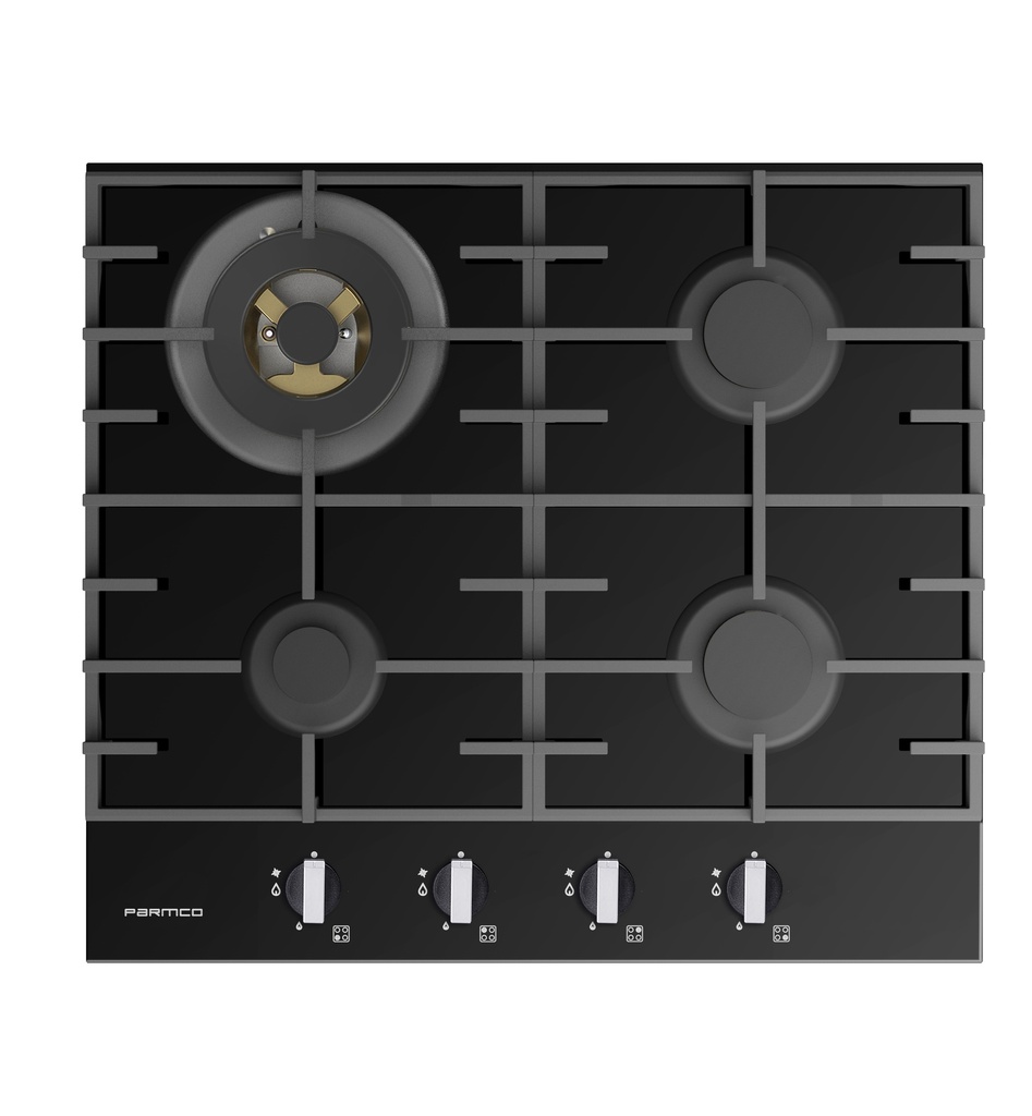 GAS COOKTOP SERIES7 600MM GLASS 3BURNER+WOK