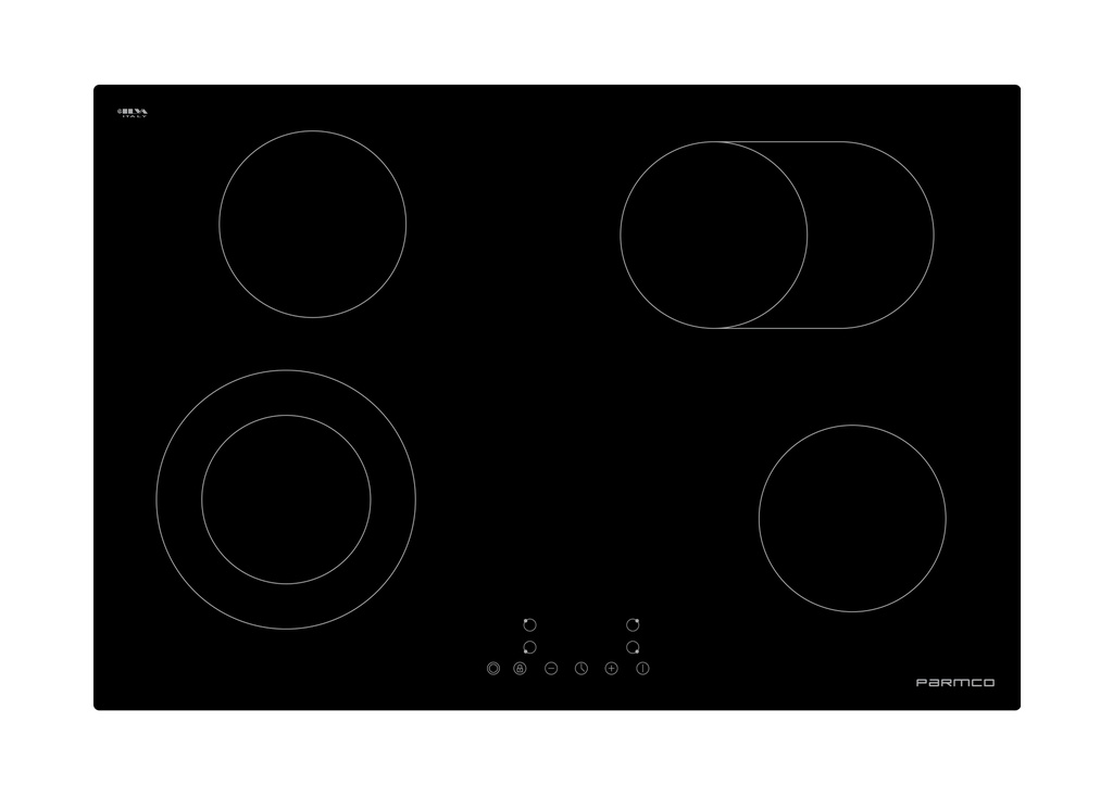 COOKTOP SERIES3 770MM BLACK CERAMIC 4 BURNER