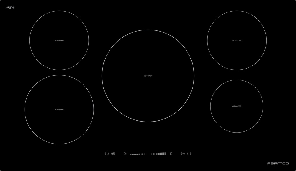COOKTOP SERIES3 900MM BLACK INDUCTION 5 BURNER