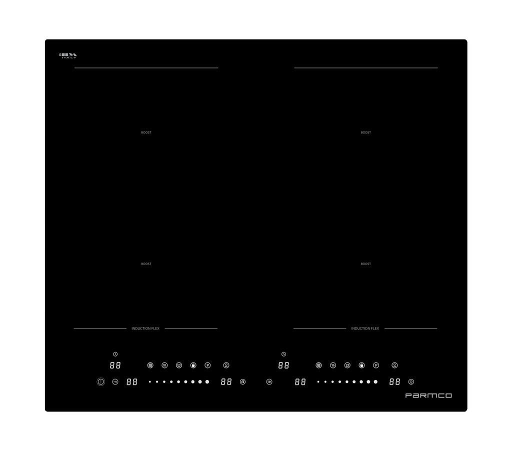 COOKTOP SERIES6 600MM BLACK INDUCTION ZONELESS 4 BURNER