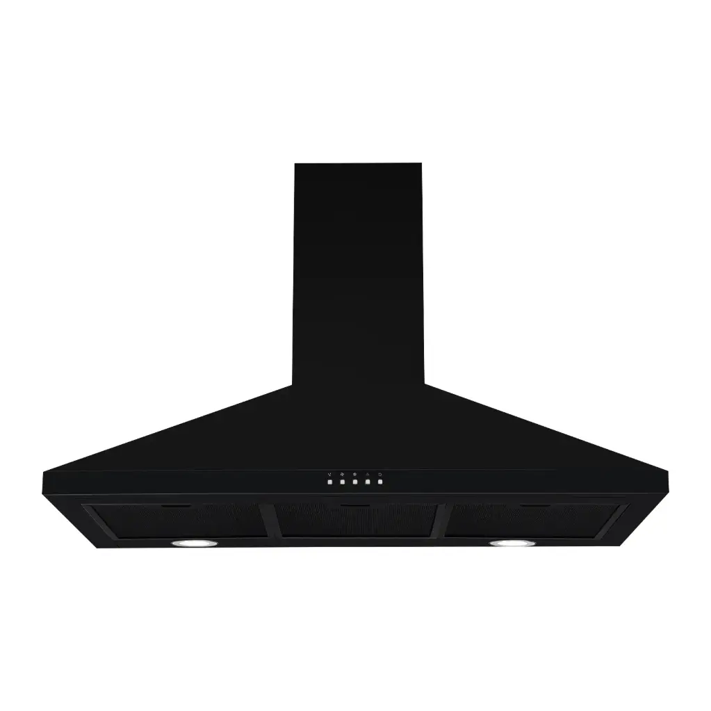 RANGEHOOD CANOPY 900MM BLACK 1000M3H