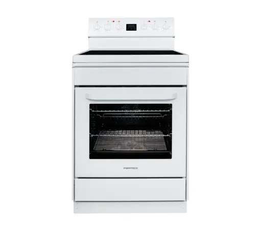 [FS60WC8] FREESTANDING STOVE 60CM WHITE CERAMIC 8FUNCTION