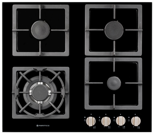 [HO-7-6G-3GW] GAS COOKTOP 600MM GLASS 3BURNER+WOK
