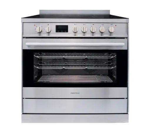 [FS900SC02] FREESTANDING STOVE 900MM STAINLESS CERAMIC